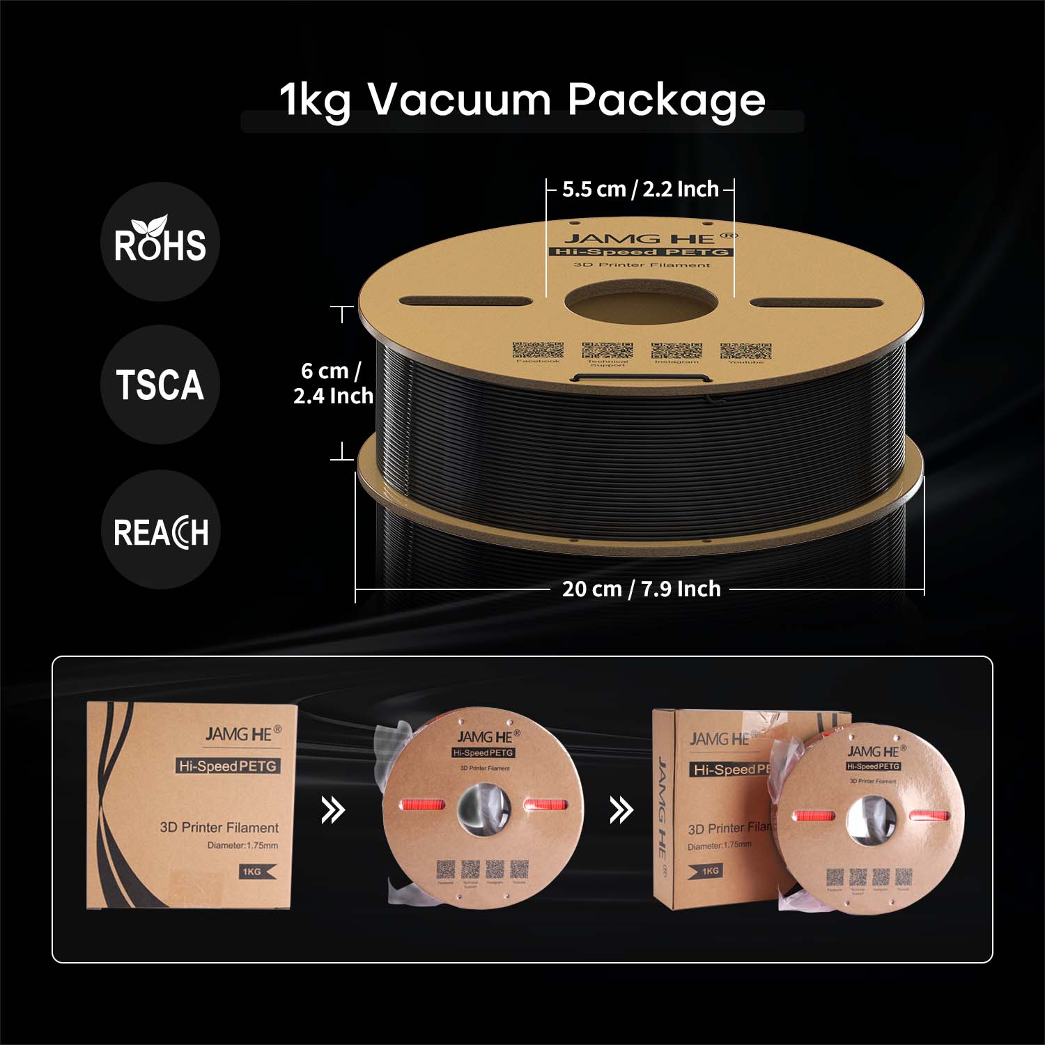 1kg vacuum package