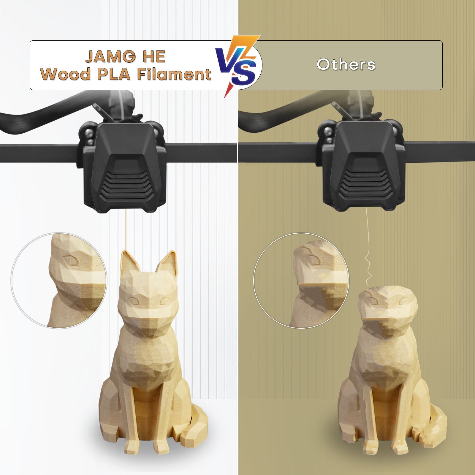 JAMG HE Wood PLA 3D Printer Filament