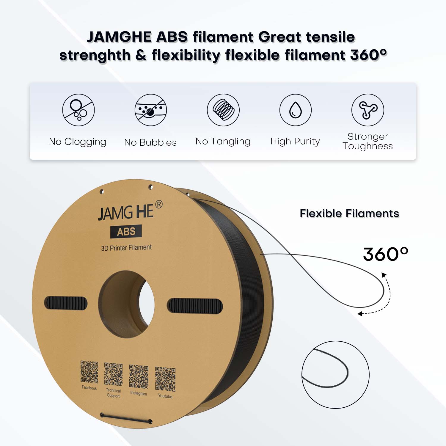 jamghe abs filament great tensile strenghth